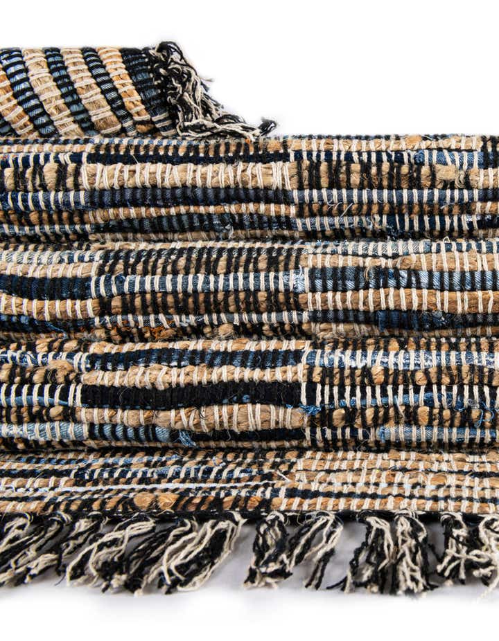 8' x 10' Hand Woven Chindi Jute Rug