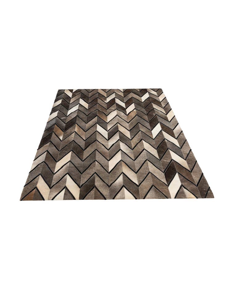 Detail image of 5' 2 x 8' 1 Cowhide - Patchwork Rug