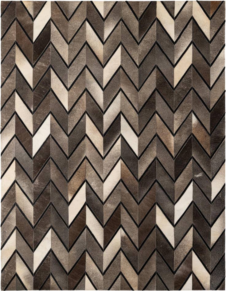 Detail image of 5' 2 x 8' 1 Cowhide - Patchwork Rug