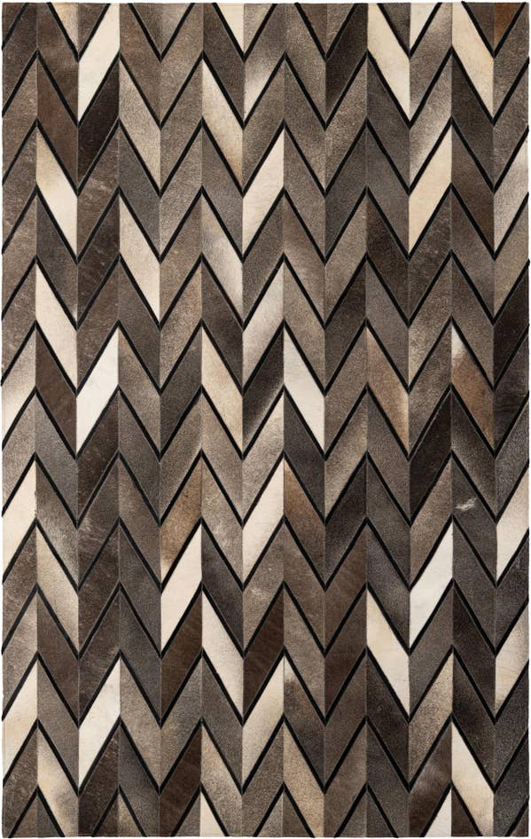 Detail image of 5' 2 x 8' 1 Cowhide - Patchwork Rug