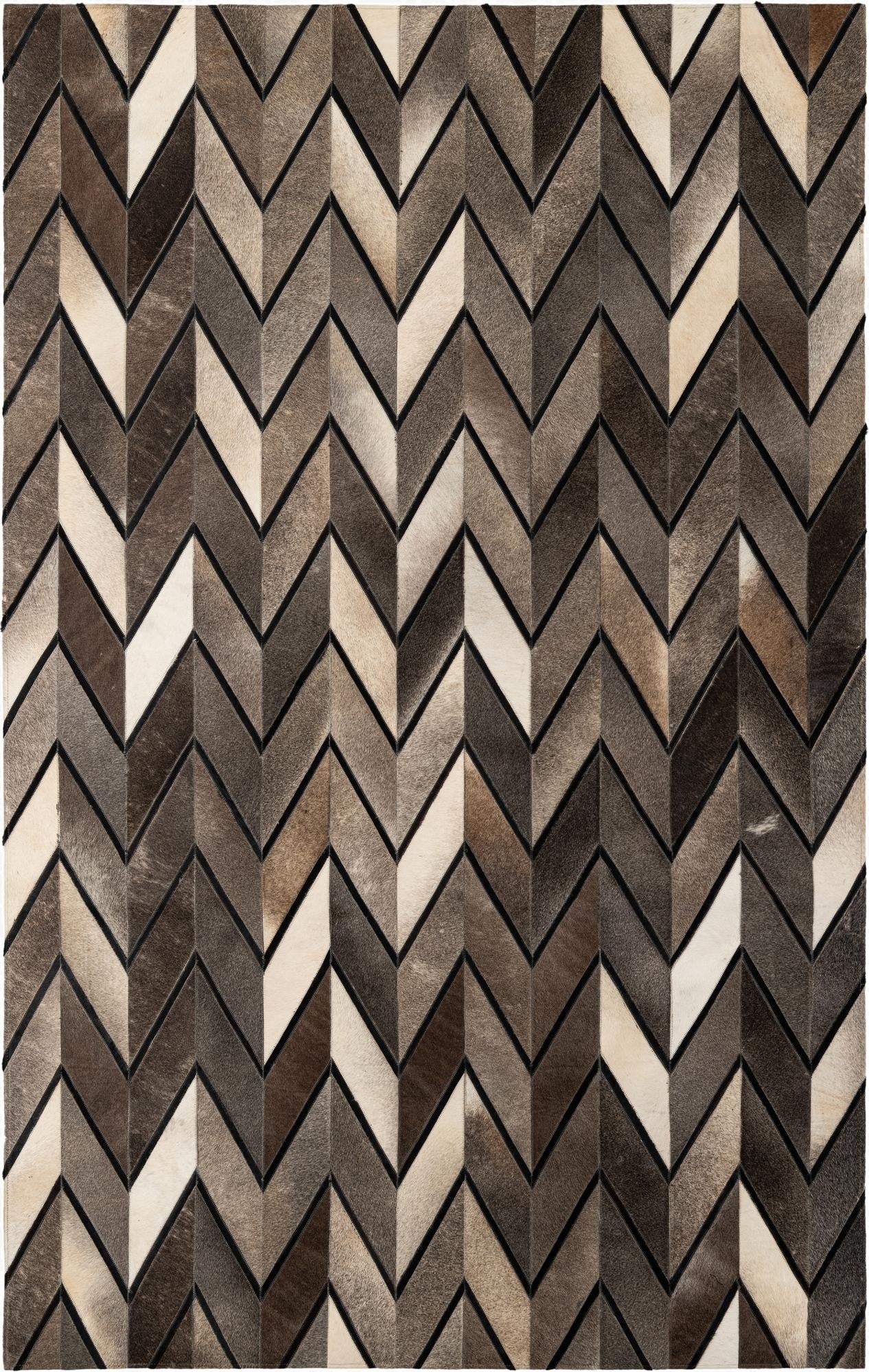 5' 2 x 8' 1 Cowhide - Patchwork Rug