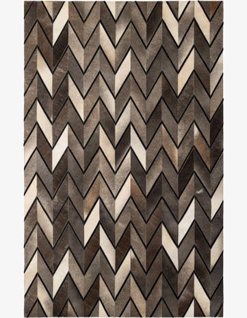 5' 2 x 8' 1 Cowhide - Patchwork Rug