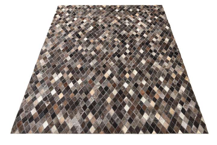 5' x 6' 2 Cowhide Leather Rug