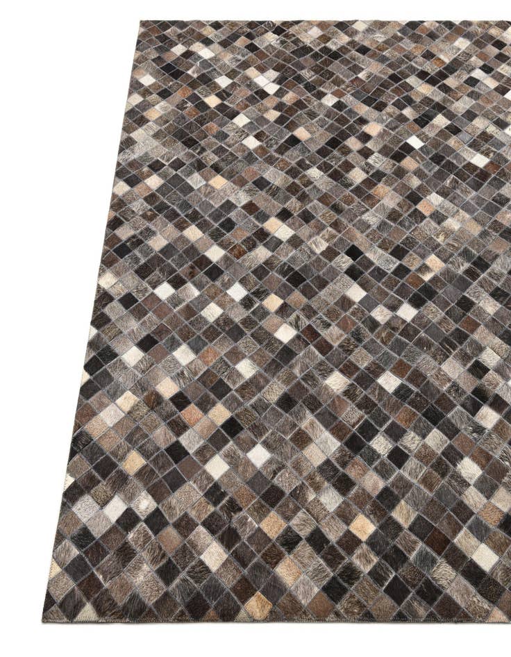 Detail image of 5' x 6' 2 Cowhide Leather Rug