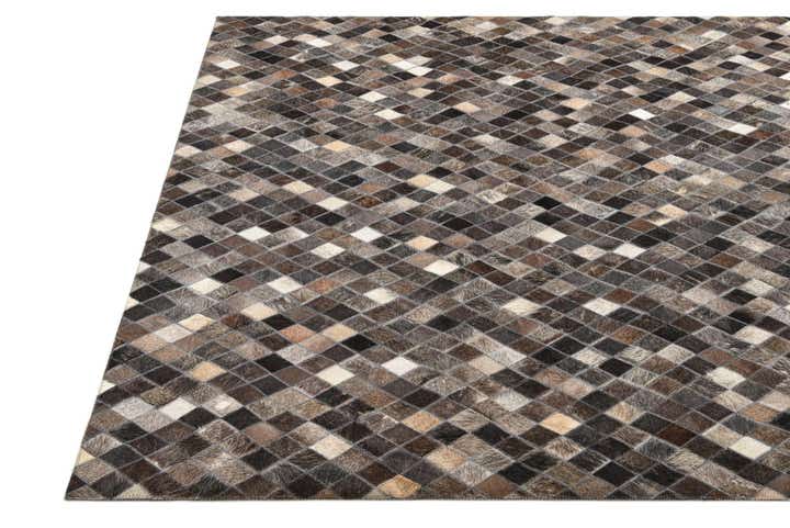 5' x 6' 2 Cowhide Leather Rug