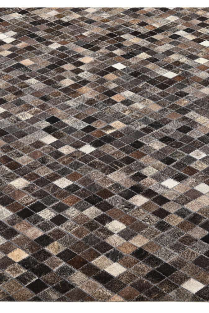 5' x 6' 2 Cowhide Leather Rug