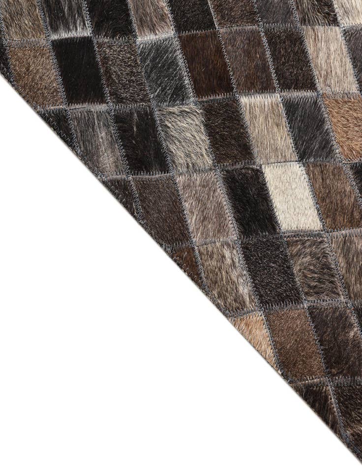 Detail image of 5' x 6' 2 Cowhide Leather Rug
