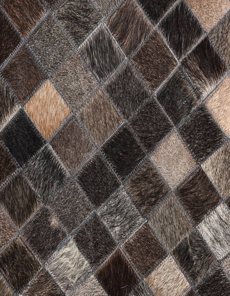 Detail image of 5' x 6' 2 Cowhide Leather Rug