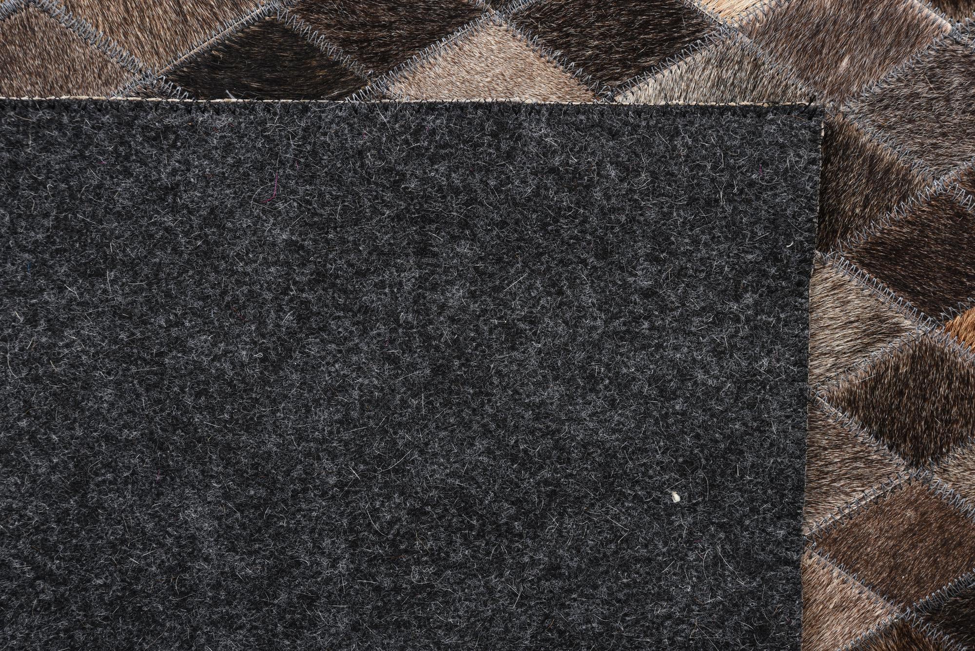 5' x 6' 2 Cowhide Leather Rug