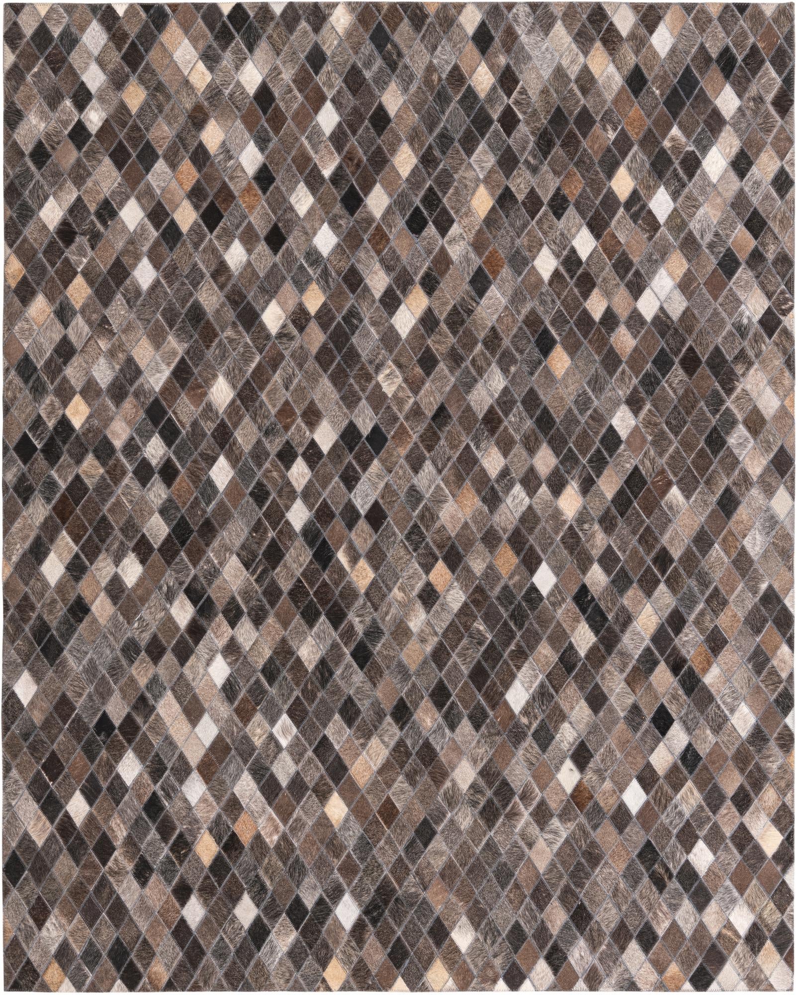 5' x 6' 2 Cowhide Leather Rug