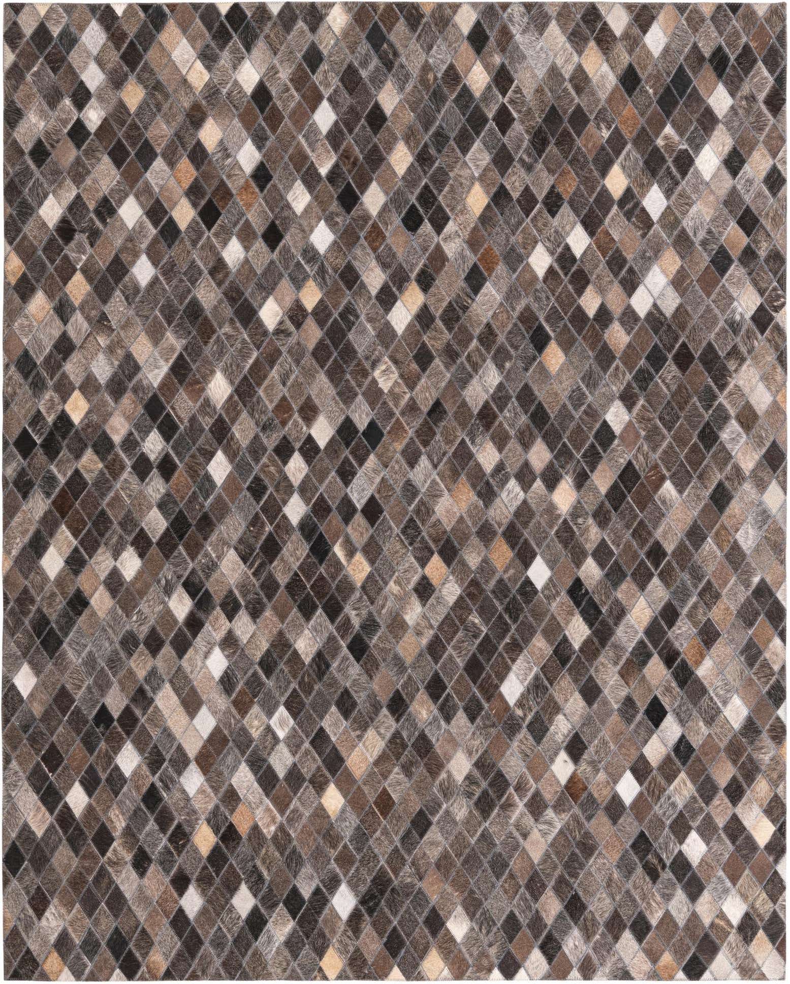 5' x 6' 2 Cowhide Leather Rug