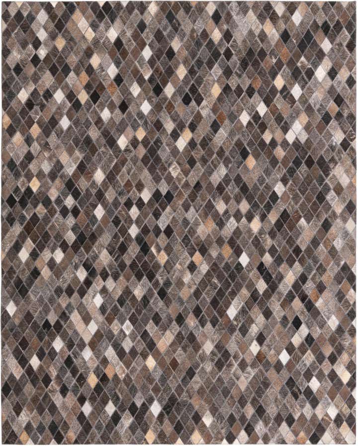 5' x 6' 2 Cowhide Leather Rug
