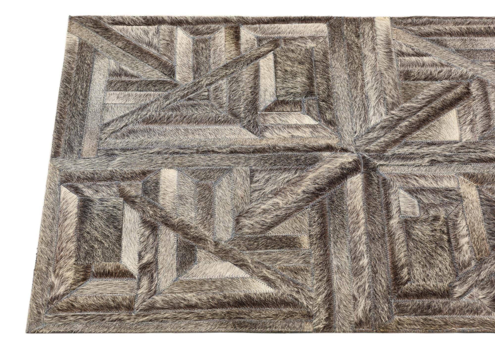 2' x 2' 10 Cowhide Rug