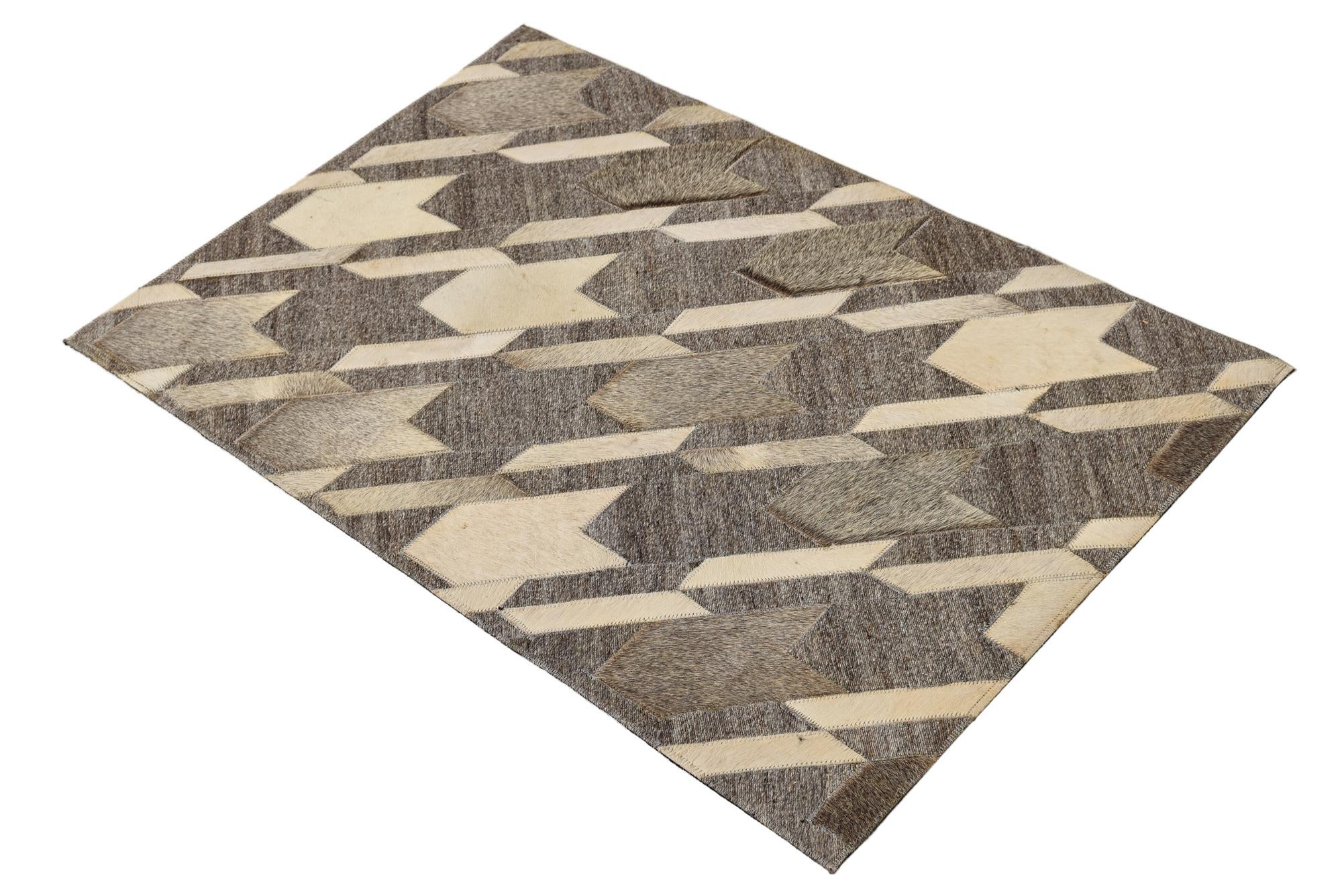 2' 1 x 3' 2 Cowhide Rug