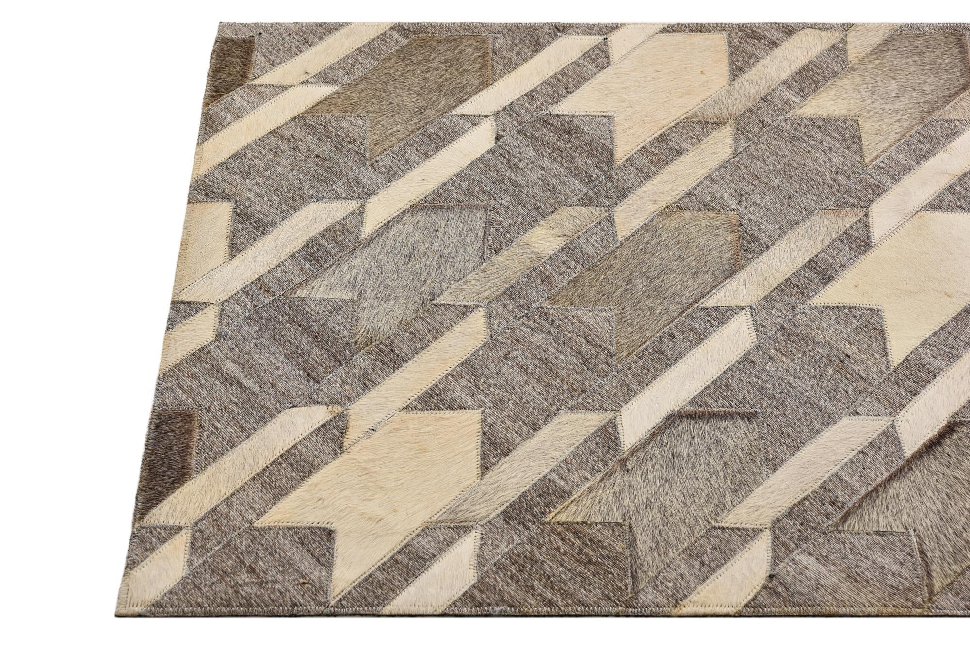 2' 1 x 3' 2 Cowhide Rug