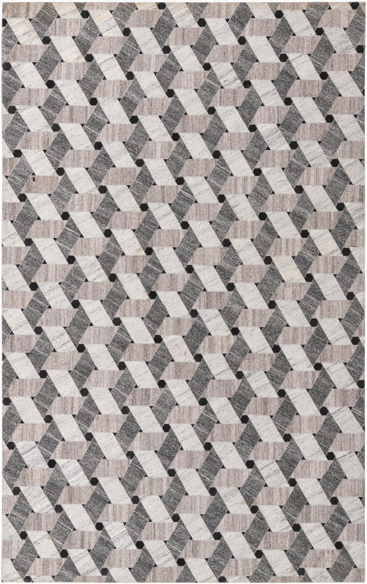 5' 1 x 8' 2 Cowhide Rug