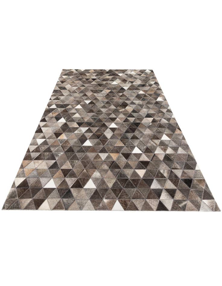 Detail image of 5' 1 x 8' 1 Cowhide Stocks Rug