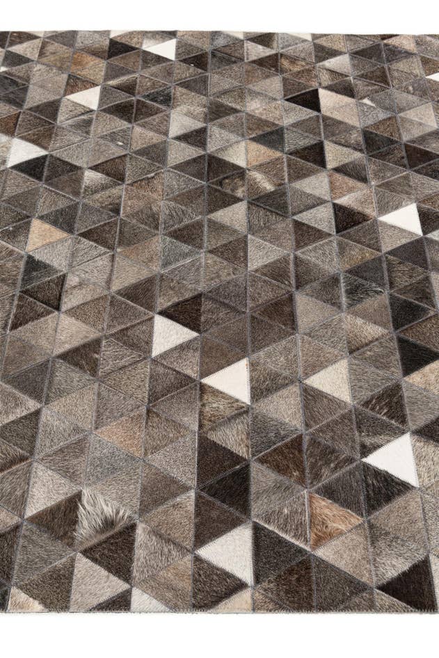 Detail image of 5' 1 x 8' 1 Cowhide Stocks Rug