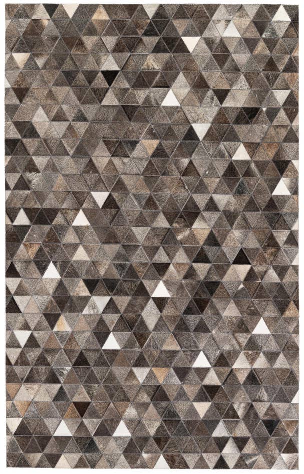 Detail image of 5' 1 x 8' 1 Cowhide Stocks Rug