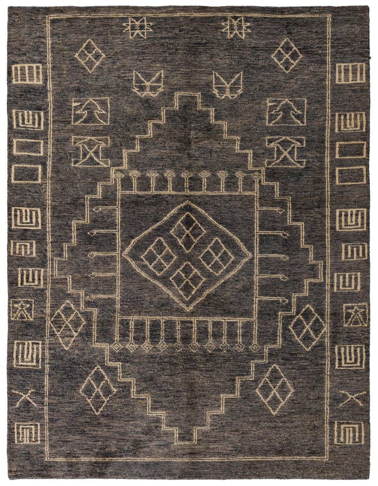 Detail image of 6' 8 x 9' 6 Hand Knotted Darya Wool Rug