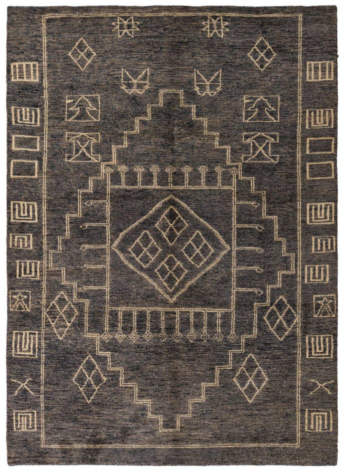 Detail image of 6' 8 x 9' 6 Hand Knotted Darya Wool Rug