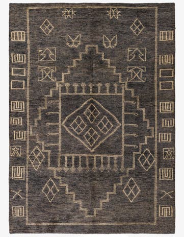 6' 8 x 9' 6 Hand Knotted Darya Wool Rug