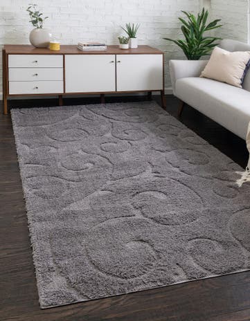 8' x 10' Floral Shag Rug
