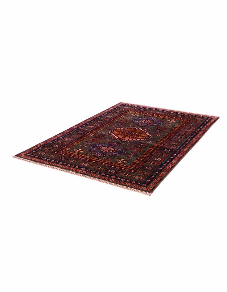 Detail image of 3' 5 x 5' Hand Knotted Kazak Rug