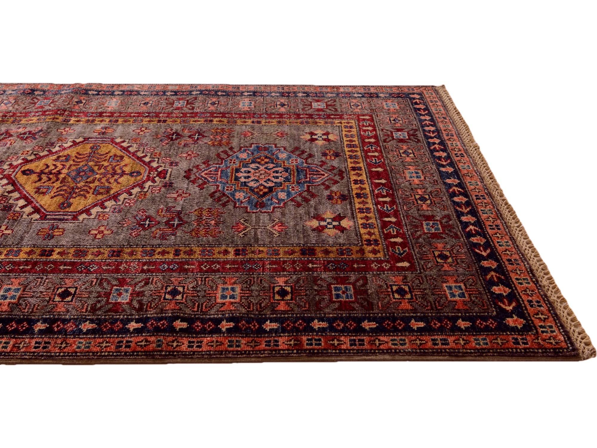 3' 5 x 5' Hand Knotted Kazak Rug