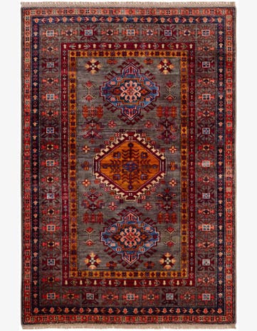 3' 5 x 5' Hand Knotted Kazak Rug