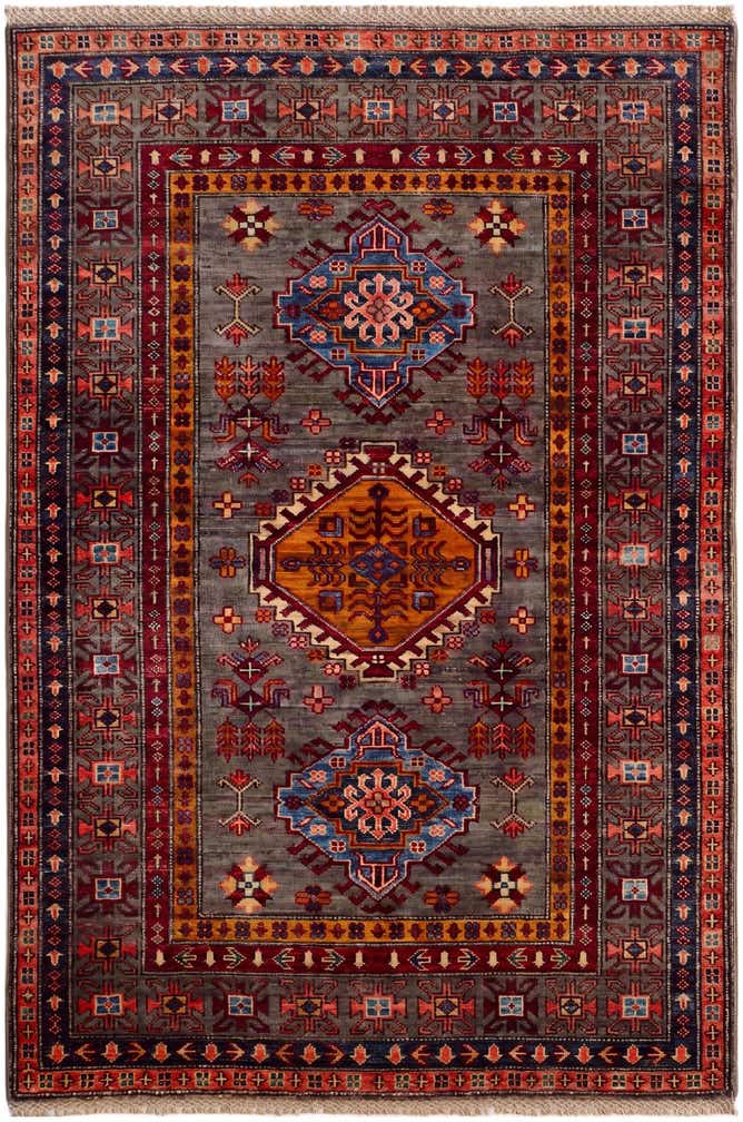 3' 5 x 5' Hand Knotted Kazak Rug