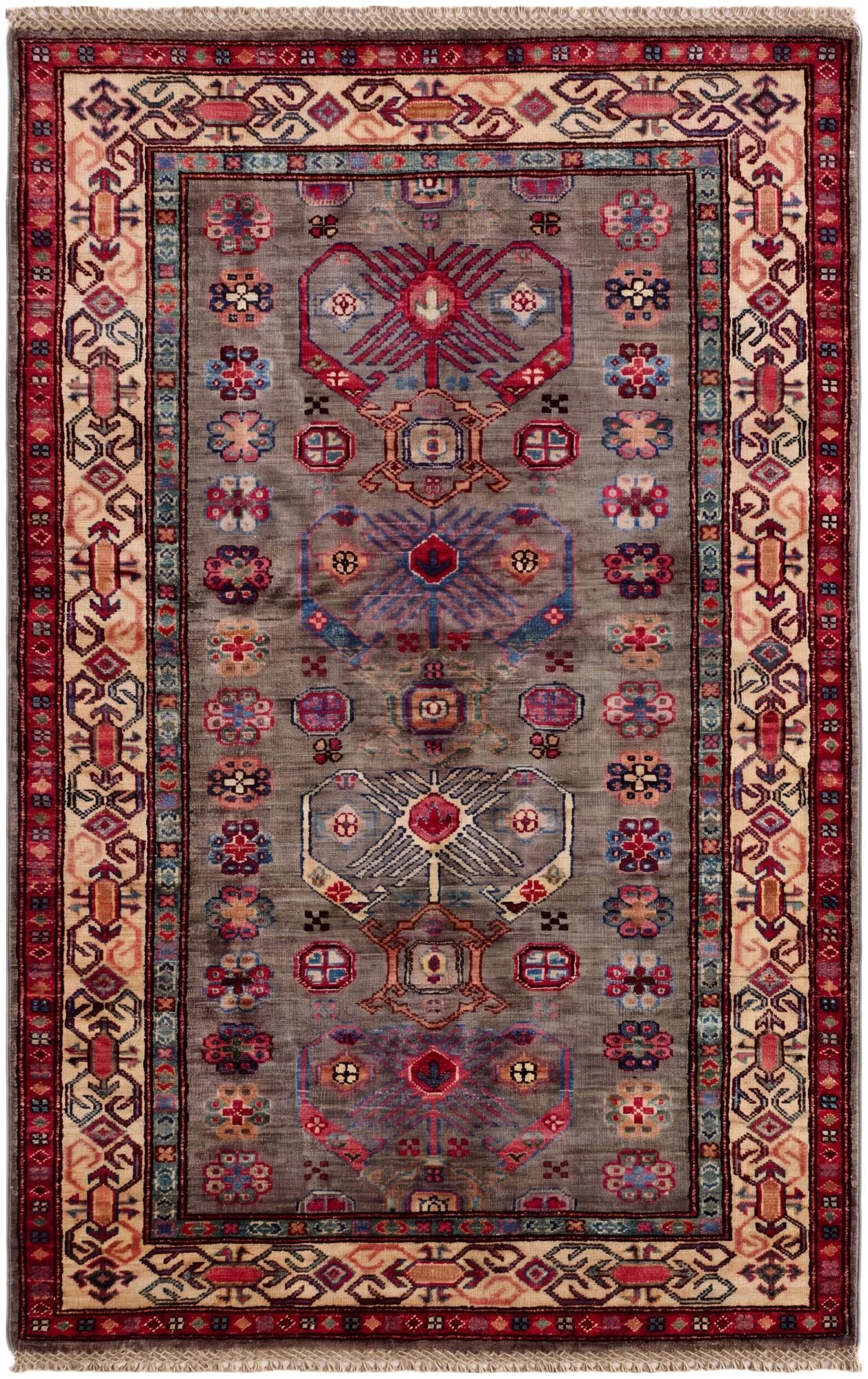 3' 2 x 5' Hand Knotted Kazak Rug
