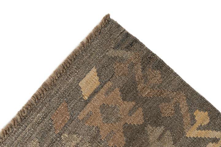 3' 4 x 4' 11 Hand Woven Kilim Maymana Wool Rug