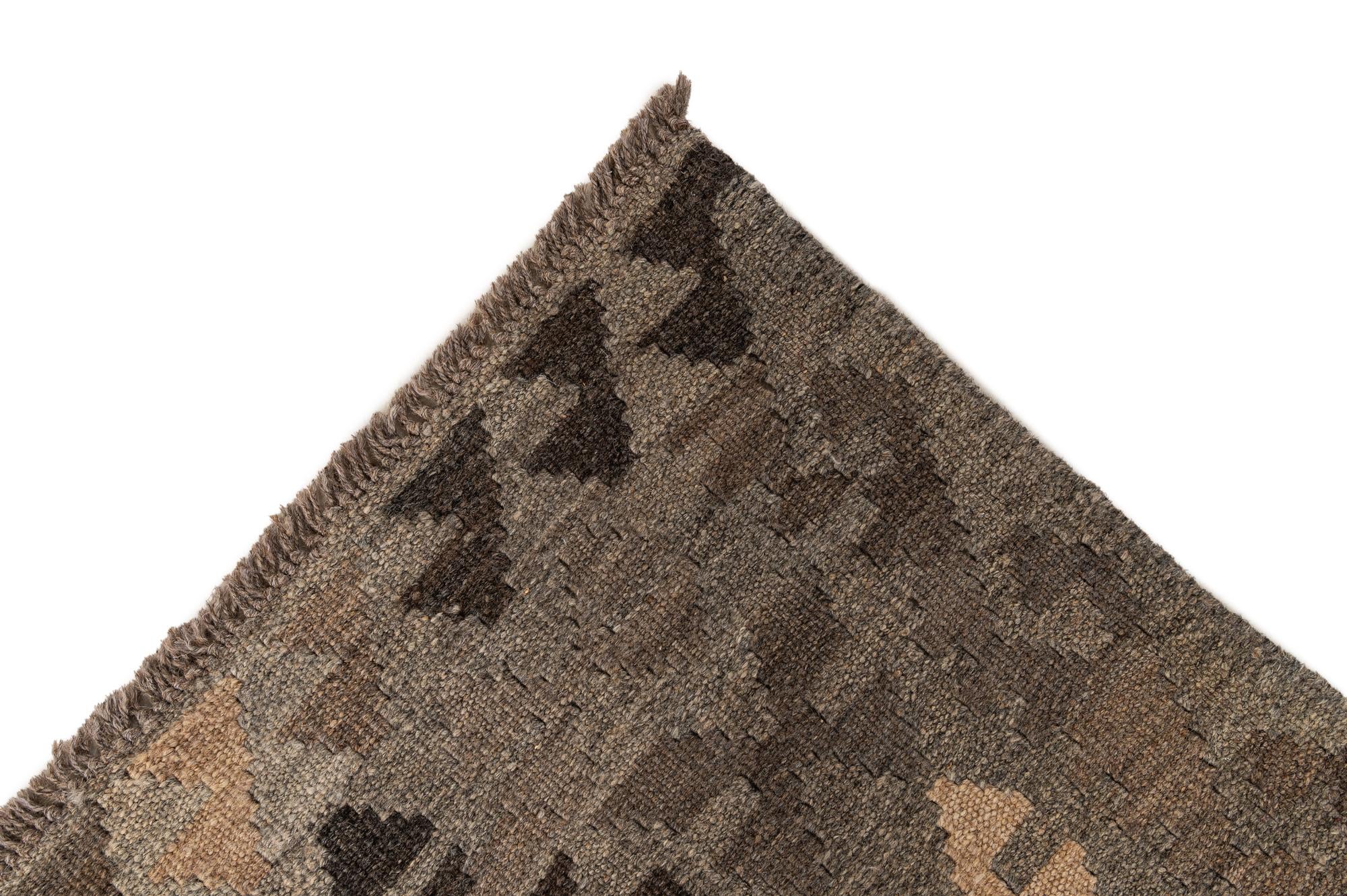 3' 5 x 5' 2 Hand Woven Kilim Maymana Wool Rug
