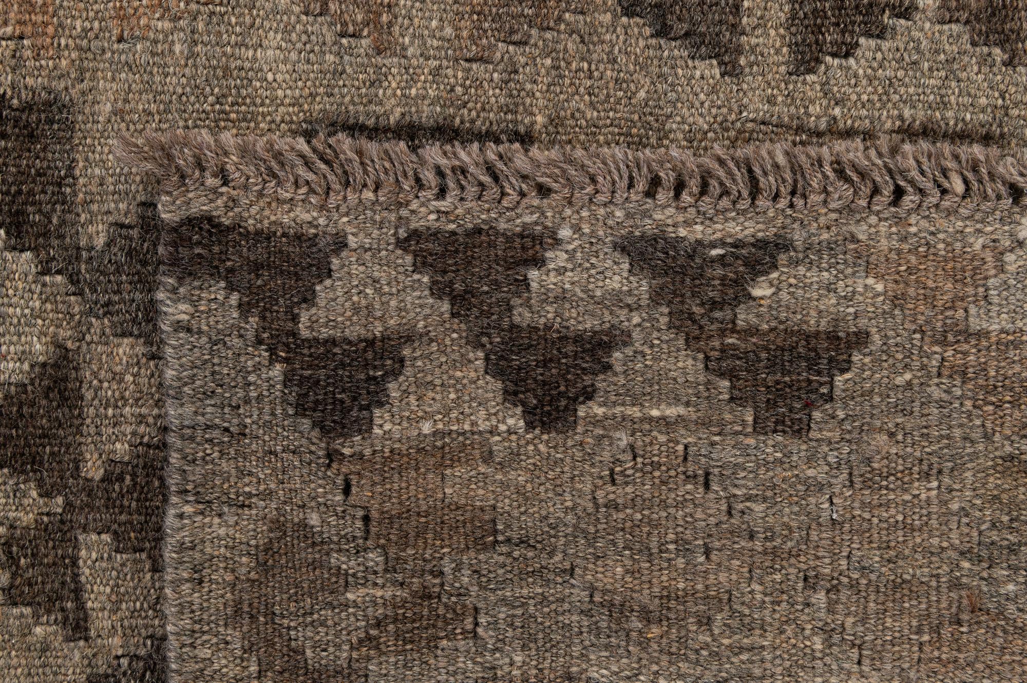 3' 5 x 5' 2 Hand Woven Kilim Maymana Wool Rug
