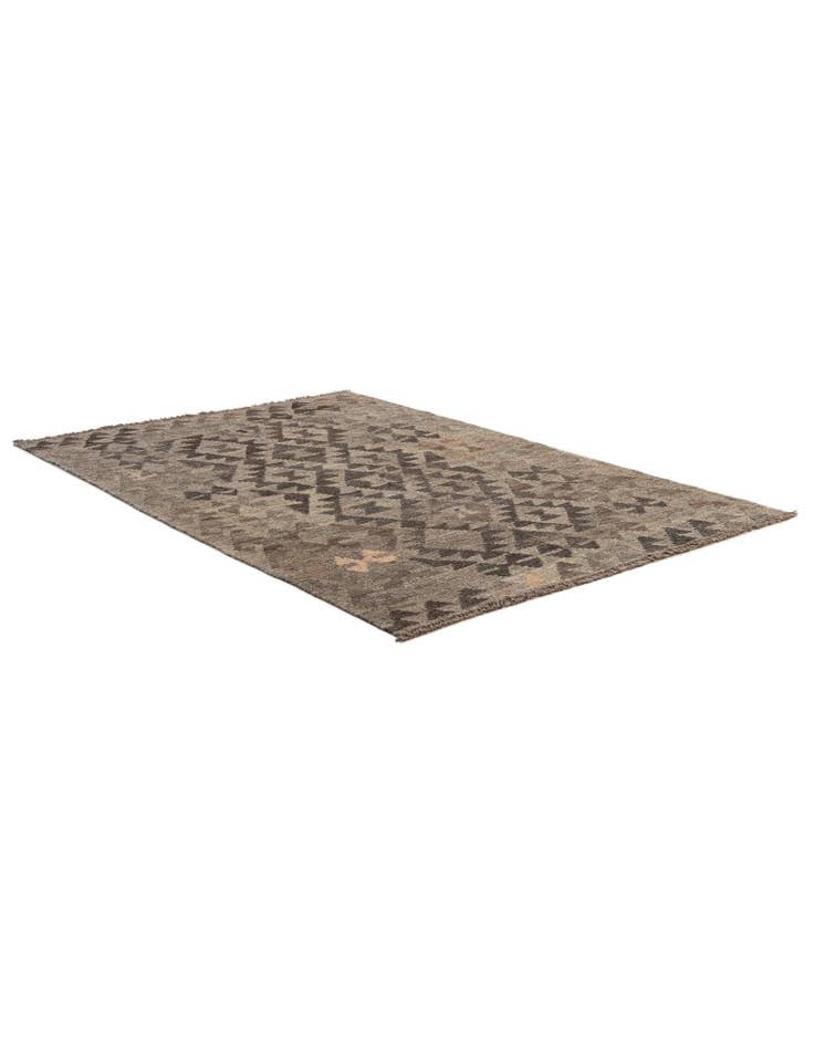 Detail image of 3' 5 x 5' 2 Hand Woven Kilim Maymana Wool Rug