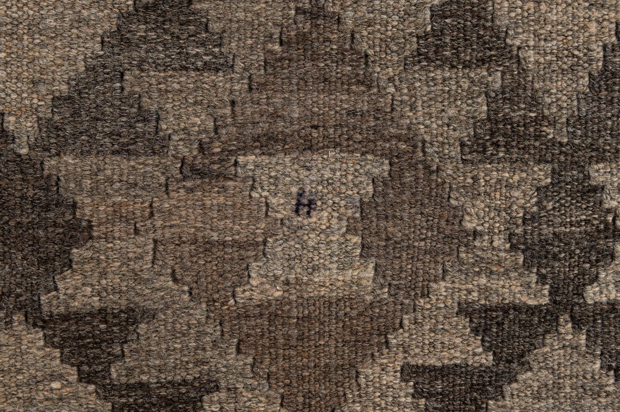 3' 5 x 5' 2 Hand Woven Kilim Maymana Wool Rug