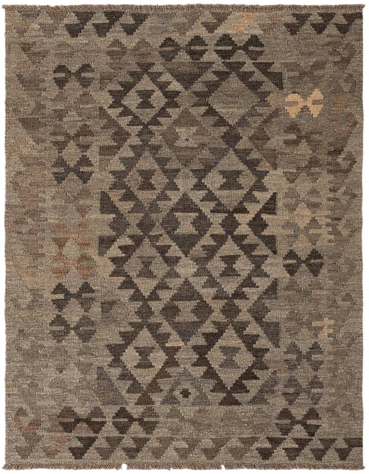 Detail image of 3' 5 x 5' 2 Hand Woven Kilim Maymana Wool Rug