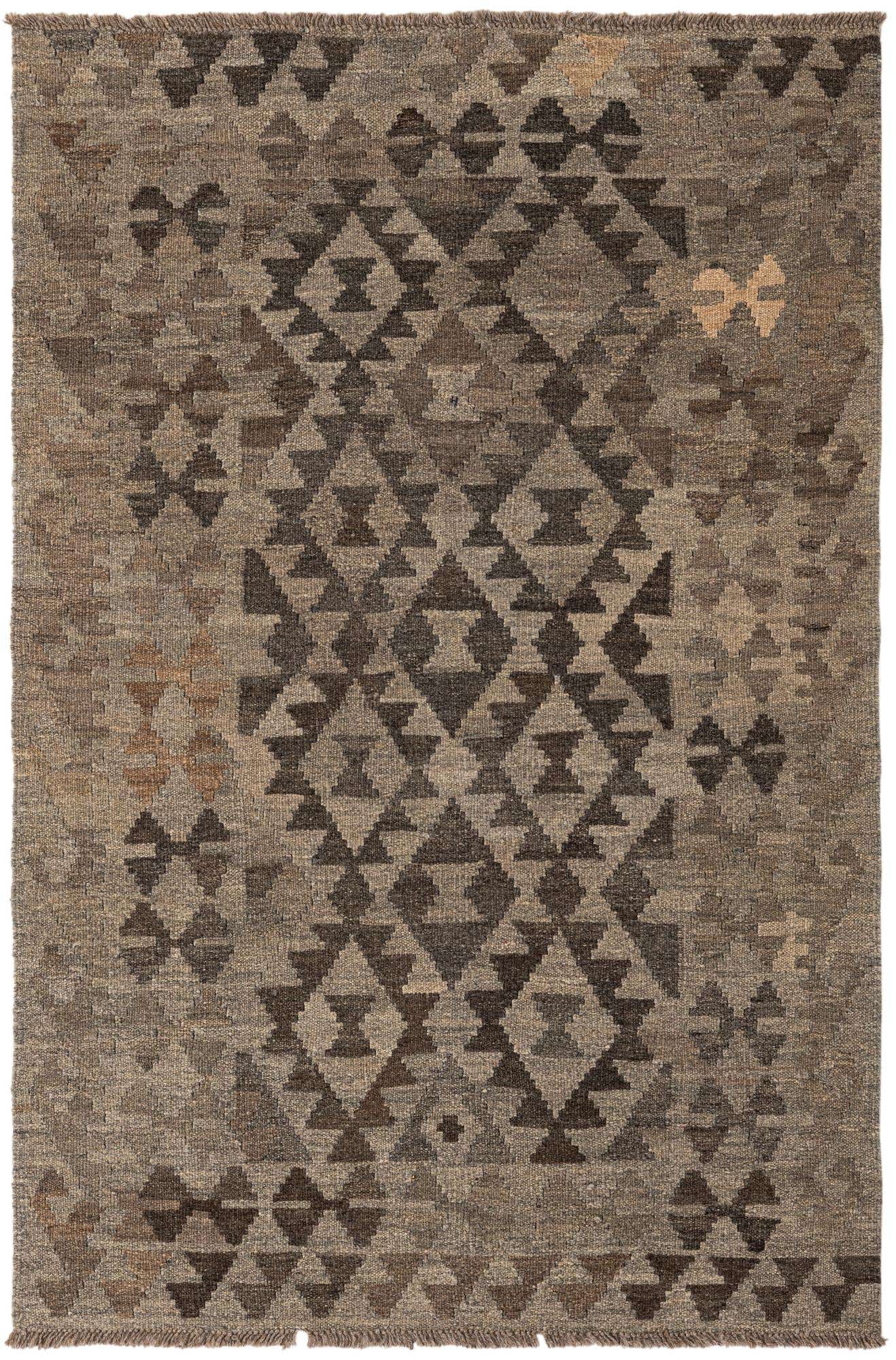 3' 5 x 5' 2 Hand Woven Kilim Maymana Wool Rug