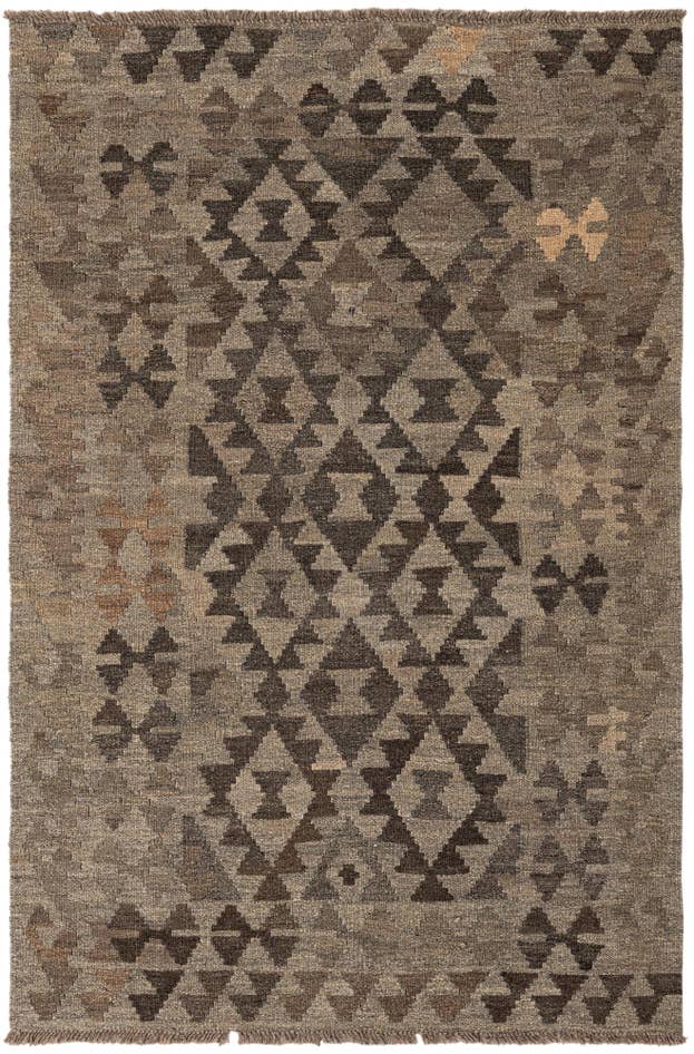 Detail image of 3' 5 x 5' 2 Hand Woven Kilim Maymana Wool Rug