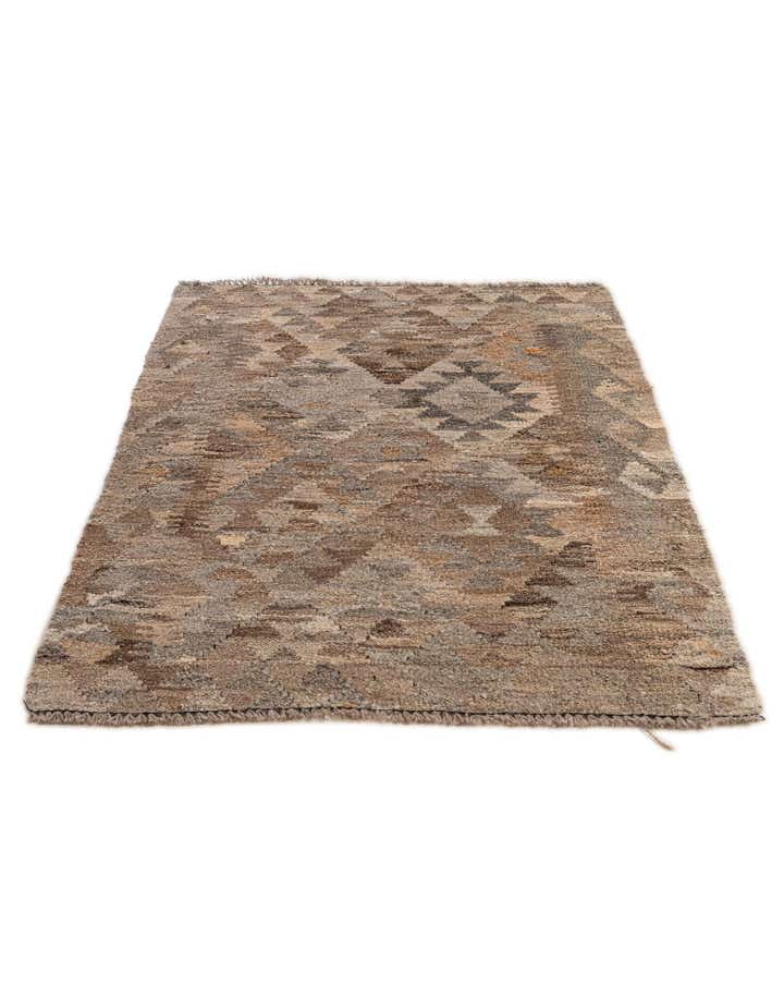 2' 10 x 3' 11 Hand Woven Kilim Maymana Wool Rug