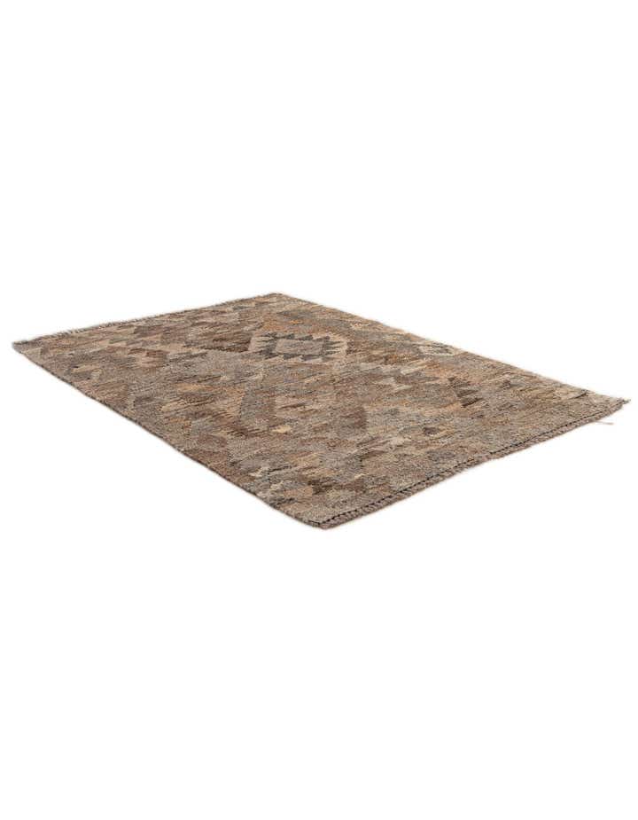 2' 10 x 3' 11 Hand Woven Kilim Maymana Wool Rug
