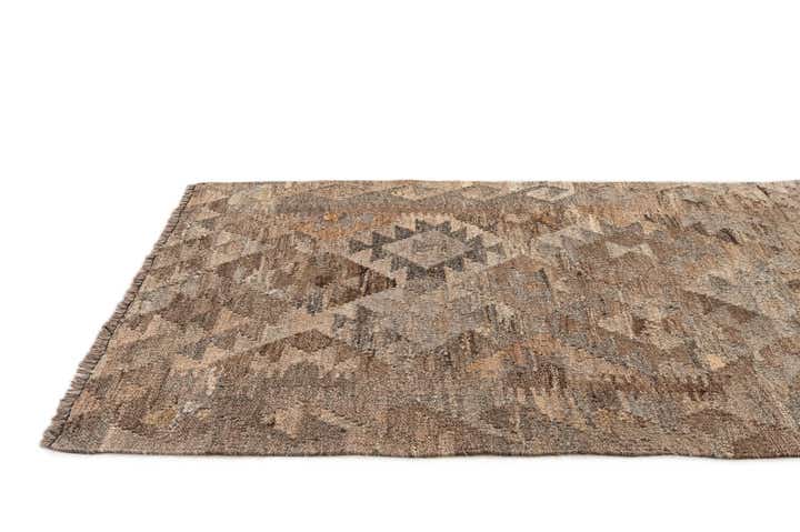 2' 10 x 3' 11 Hand Woven Kilim Maymana Wool Rug