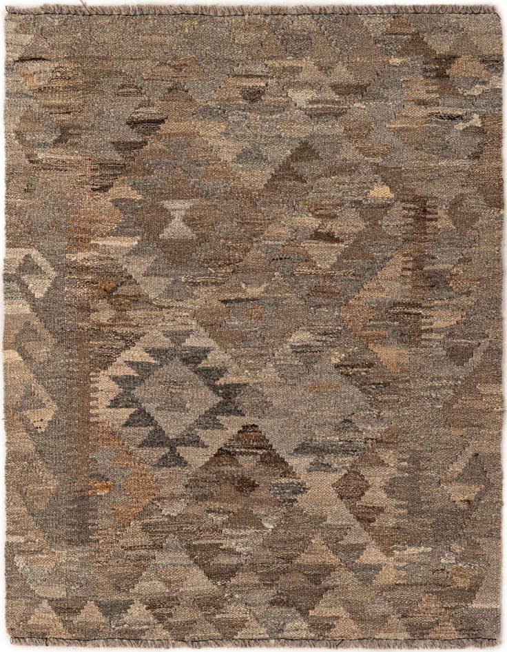 Detail image of 2' 10 x 3' 11 Hand Woven Kilim Maymana Wool Rug