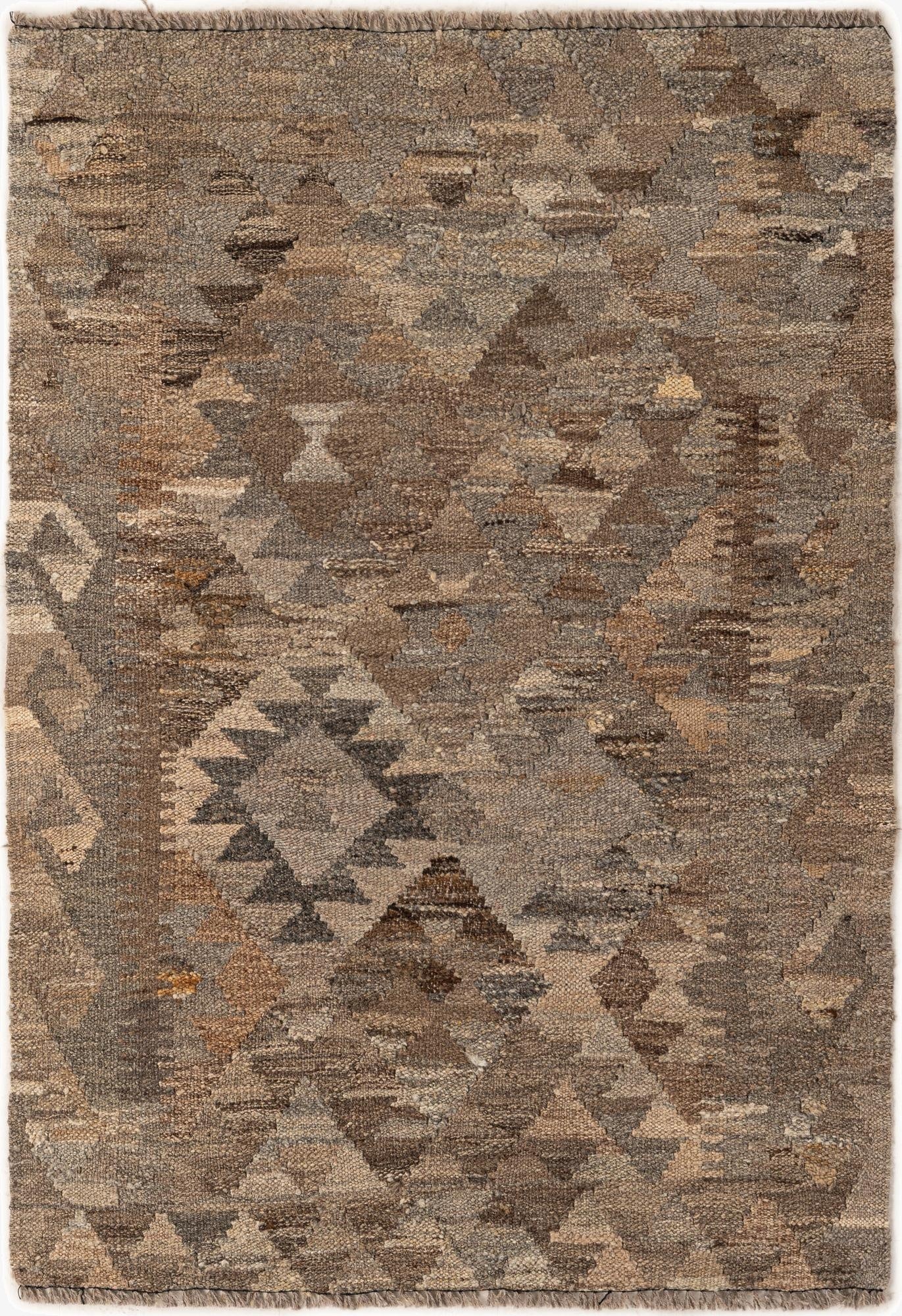 2' 10 x 3' 11  Hand Woven Kilim Maymana Wool Rug