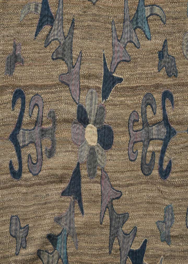 6' 4 x 9' 5 Hand Woven Kilim Suzani Wool Rug