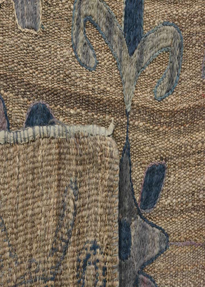 6' 4 x 9' 5 Hand Woven Kilim Suzani Wool Rug