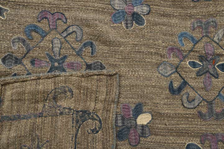 5' 10 x 7' Hand Woven Kilim Suzani Wool Rug