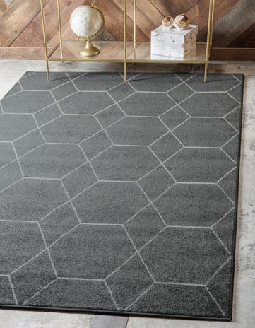 5' 3 x 8' Lattice Frieze Rug