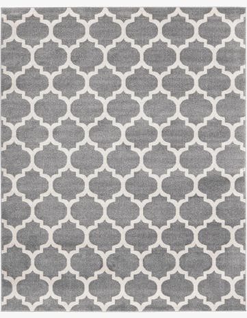Dark Gray Lattice Rug